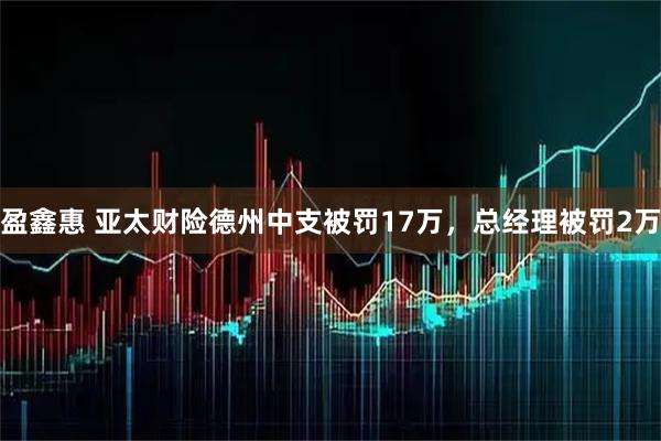 盈鑫惠 亚太财险德州中支被罚17万，总经理被罚2万