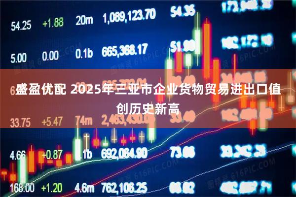 盛盈优配 2025年三亚市企业货物贸易进出口值创历史新高
